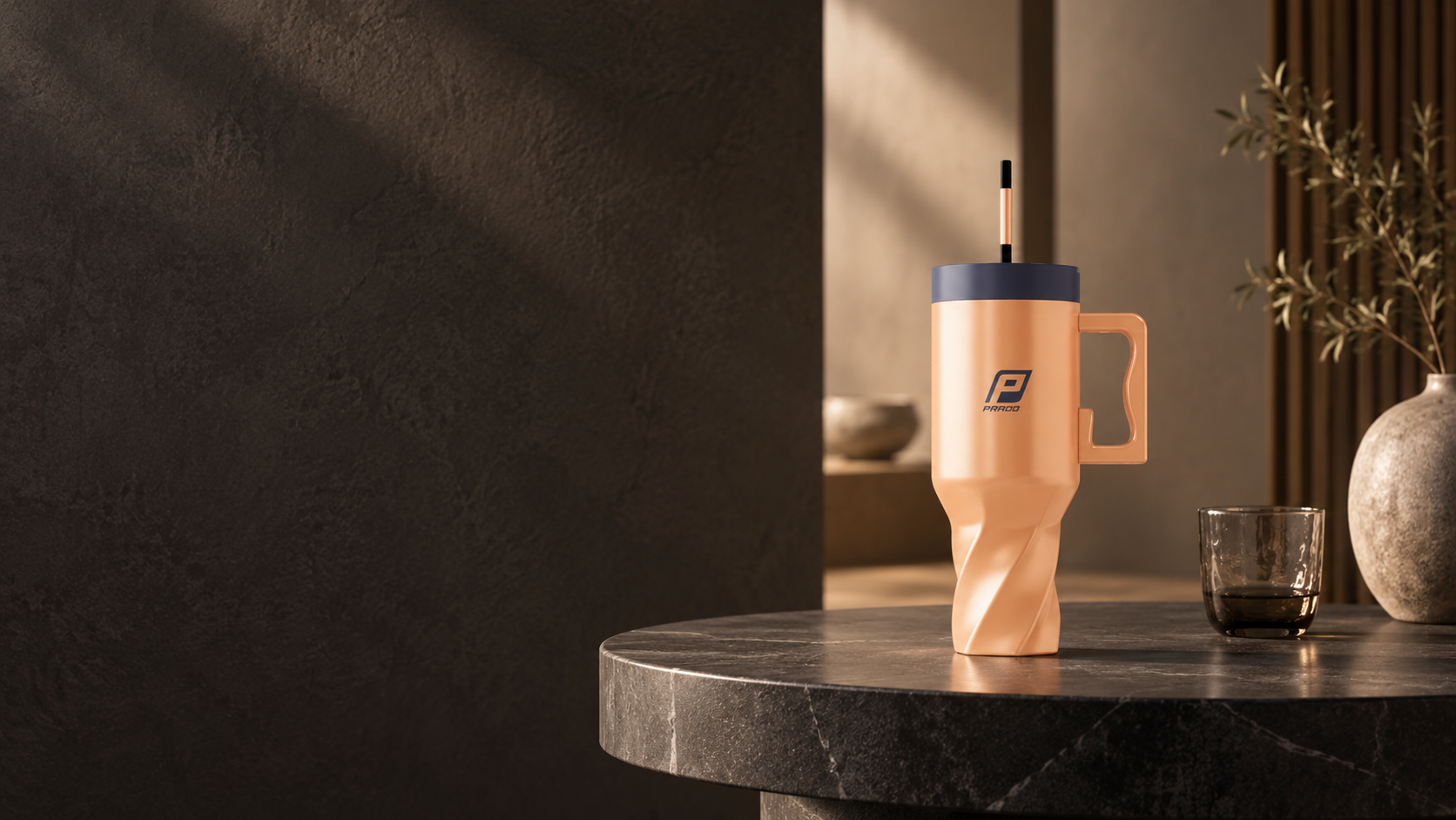 Illustrative showroom displaying the orange Prado thermal pitcher concept
