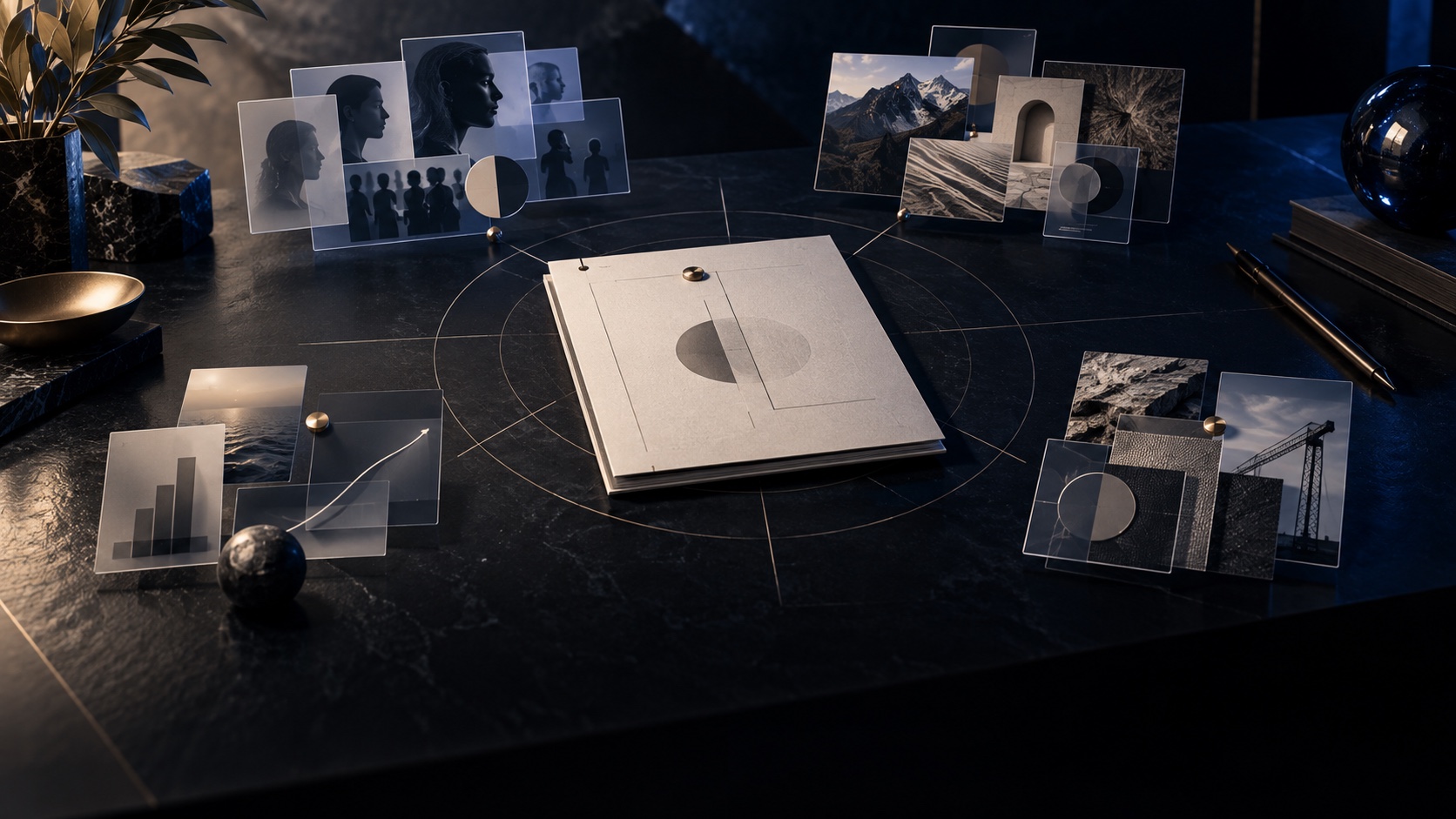 Audience, category, business, and visual signals organized around one brand brief