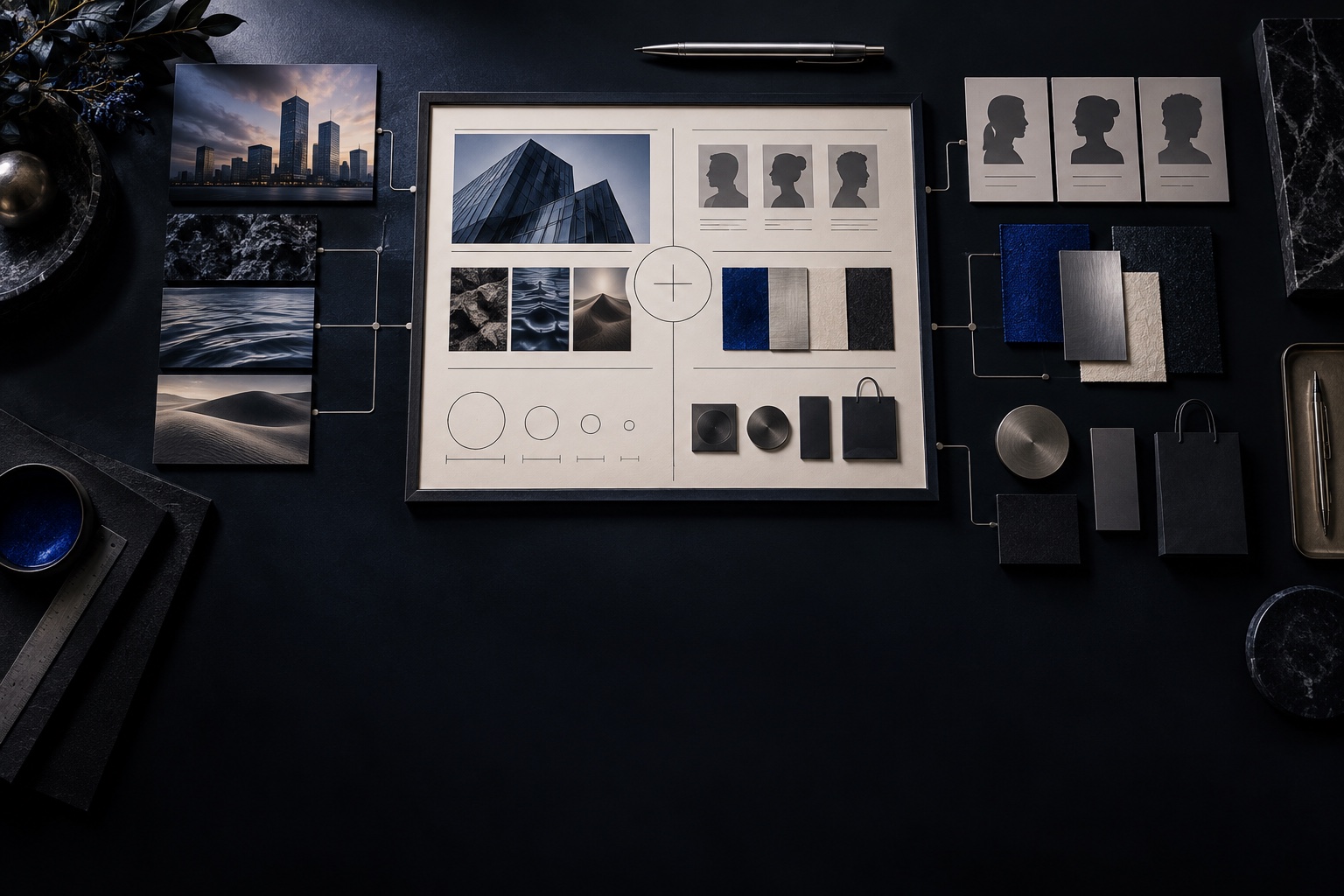 Business and audience signals organized into a focused logo design brief