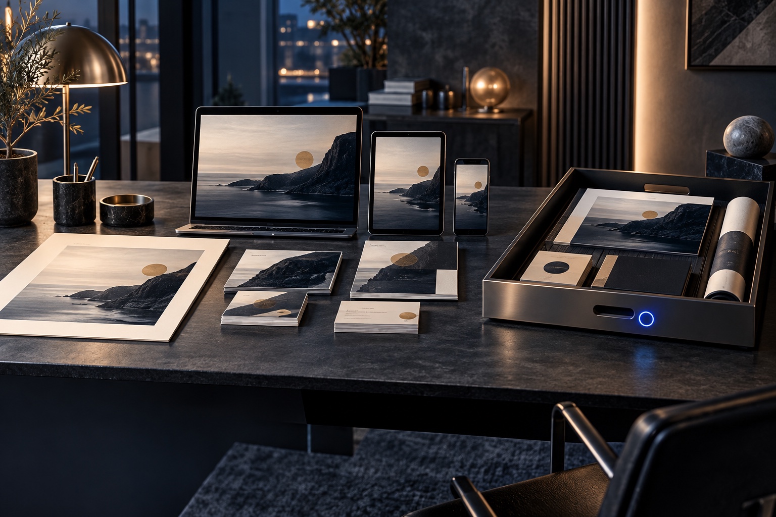 Finished creative assets organized into clean final formats for handoff